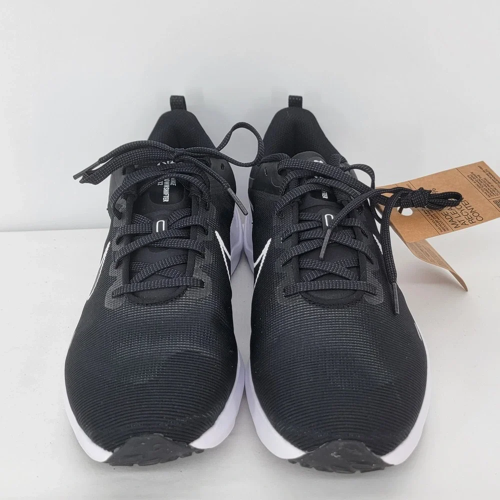 Nike Downshifter 12 Mens Running Shoes Black White Size 10 NEW